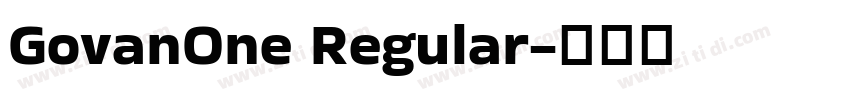 GovanOne Regular字体转换